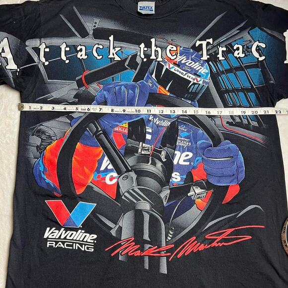 TULTEX Vintage 1998 Mark Martin Attack the Track Nascar T-Shirt size large - Picture 3 of 8